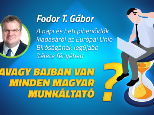 A napi és heti pihenőidők kiadásáról